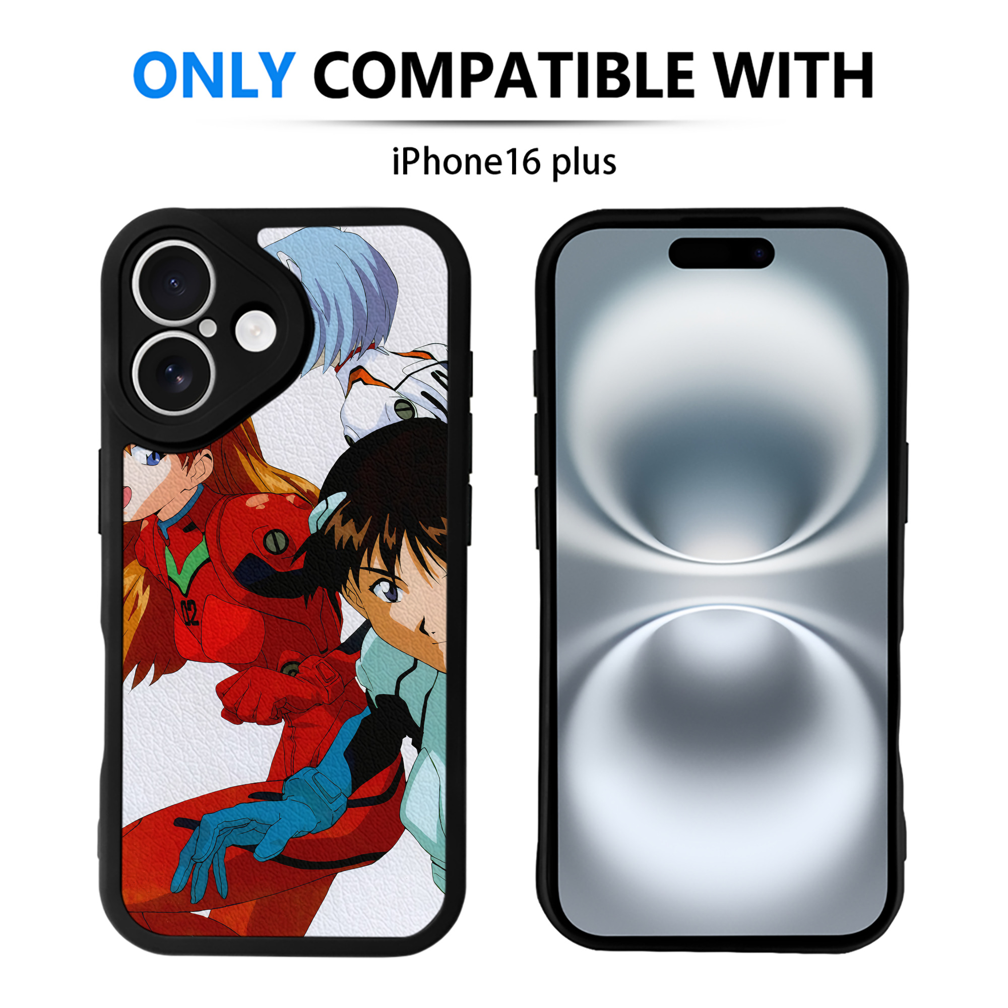 （画像用） EVA 新世紀エヴァンゲリオン 【iPhone 16シリーズ対応】シリコンスマホケース（レザー調） 材質：シリコン